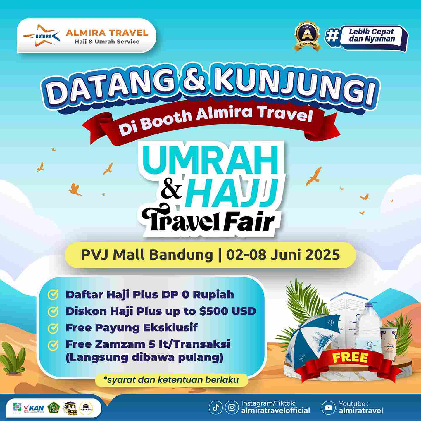 Promo Haji Plus Pameran Umrah Hajj Travel Fair 2025 - Almira Travel Promo Haji Plus Pameran Umrah Hajj Travel Fair 2025