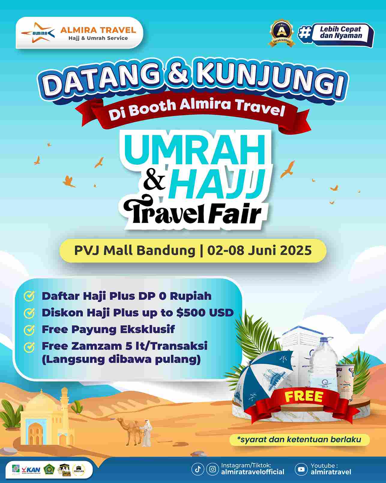 Promo Haji Plus Pameran Umrah Hajj Travel Fair 2025 - Almira Travel Promo Haji Plus Pameran Umrah Hajj Travel Fair 2025