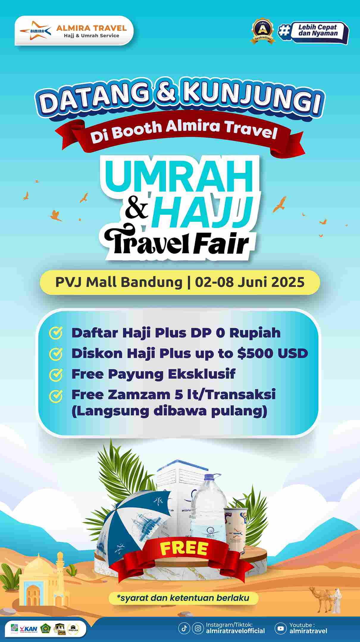 Promo Haji Plus Pameran Umrah Hajj Travel Fair 2025 - Almira Travel Promo Haji Plus Pameran Umrah Hajj Travel Fair 2025